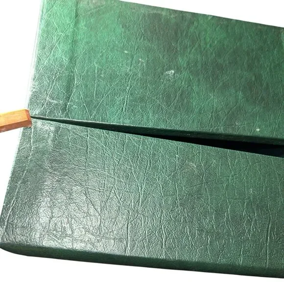 Vintage Rolex Warranty Box Green Dealer Case Two-Compartment Storage Very Rare